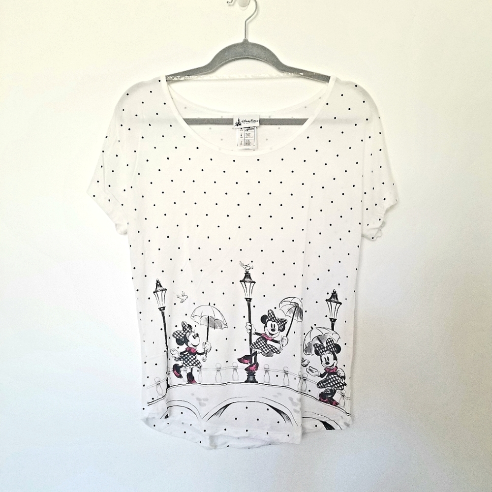 NWOT Disney Minnie Mouse Umbrella Sketch Tshirt Size S